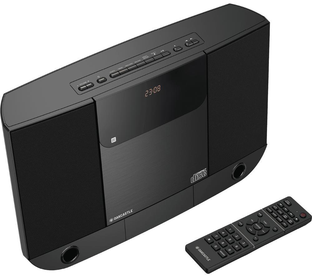 OAKCASTLE HiFi100 Flat Panel Hi-Fi System - Black