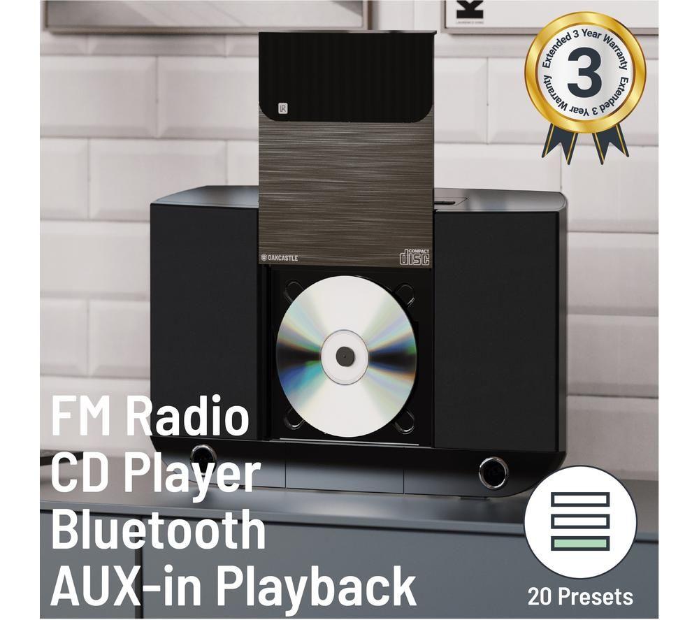 OAKCASTLE HiFi100 Flat Panel Hi-Fi System - Black