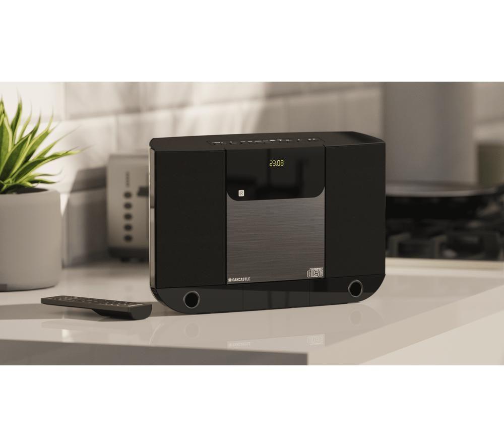 OAKCASTLE HiFi100 Sistema Hi-Fi de Panel Plano - Negro
