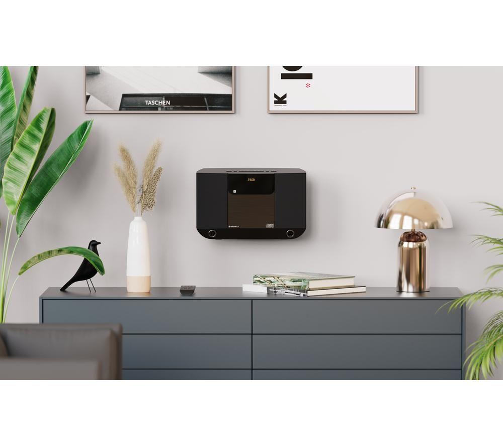 OAKCASTLE HiFi100 Sistema Hi-Fi de Panel Plano - Negro