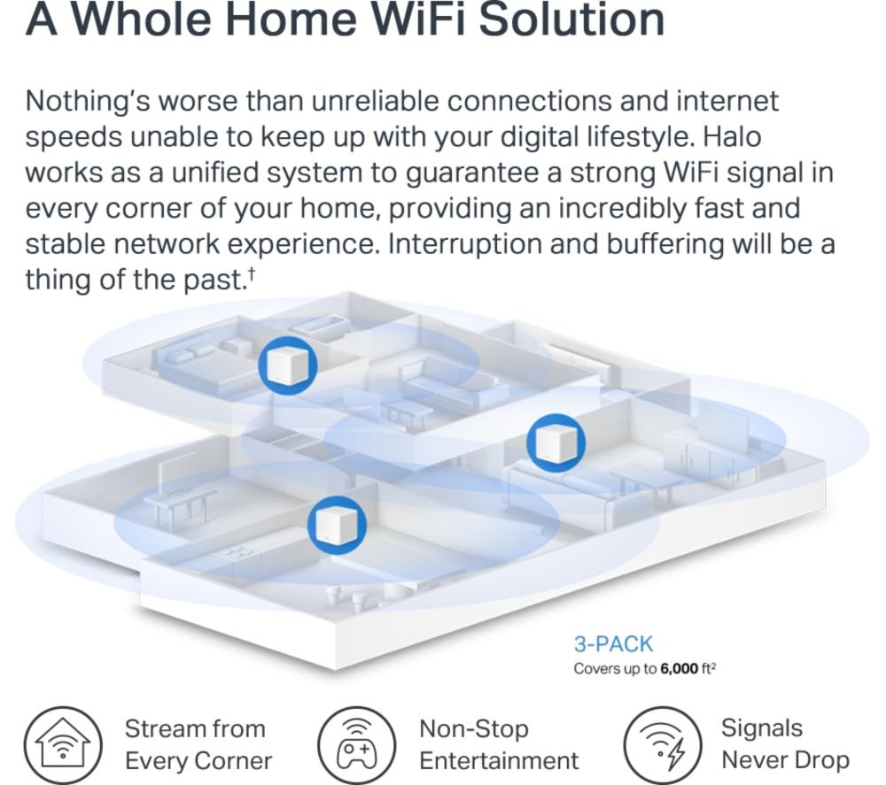 MERCUSYS Halo H1500X Whole Home WiFi System - Triple Pack