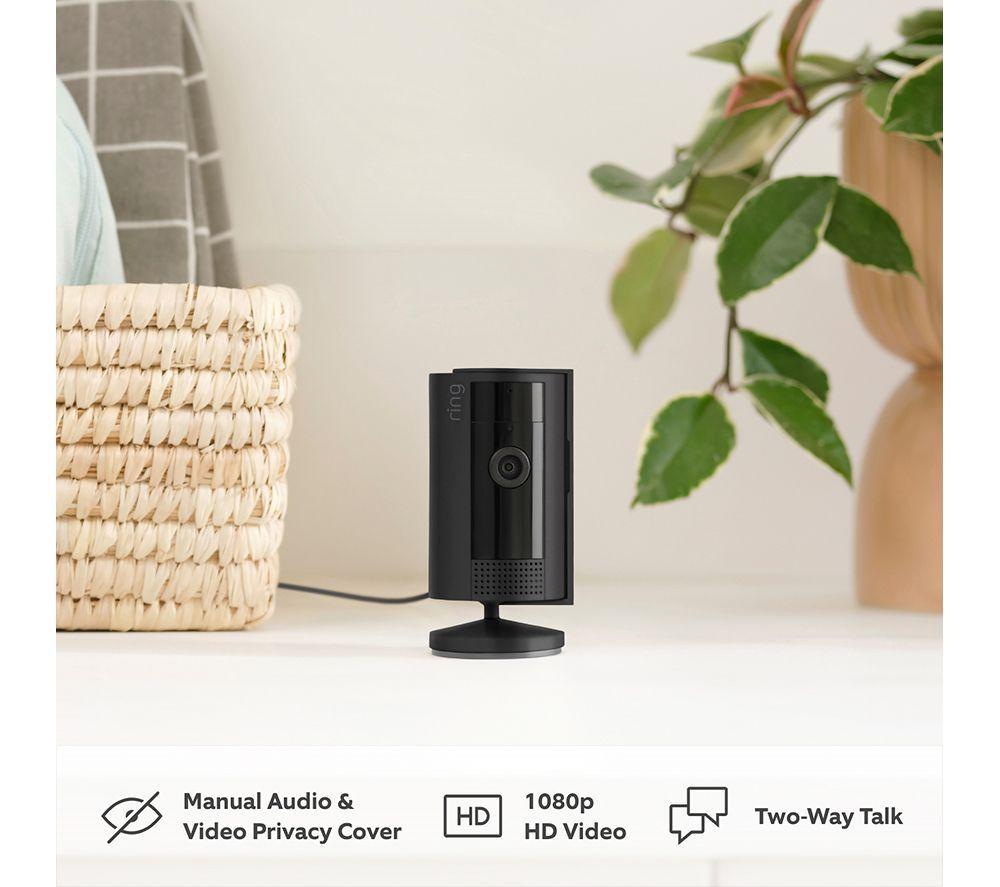 RING Battery Video Doorbell Plus & Indoor Camera (2nd Gen, Black) Full HD 1080p WiFi Security Camera Bundle