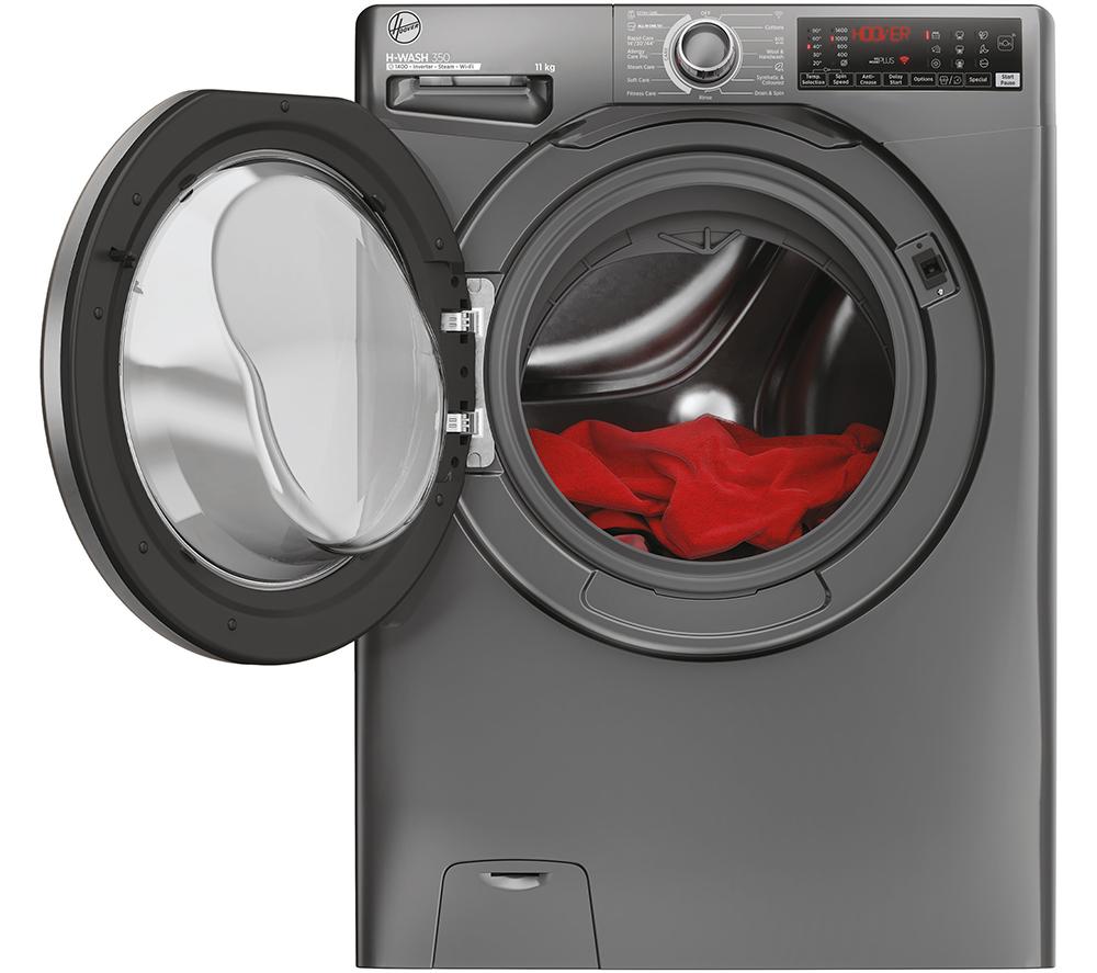 HOOVER H-Wash 350 H3WPS4126TAMBR80 WiFi-enabled 12 kg 1400rpm Washing Machine - Graphite