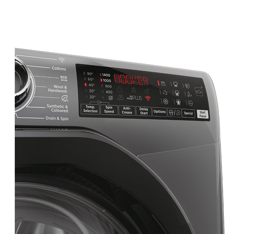 HOOVER H-Wash 350 H3WPS4126TAMBR80 WiFi-enabled 12 kg 1400rpm Washing Machine - Graphite