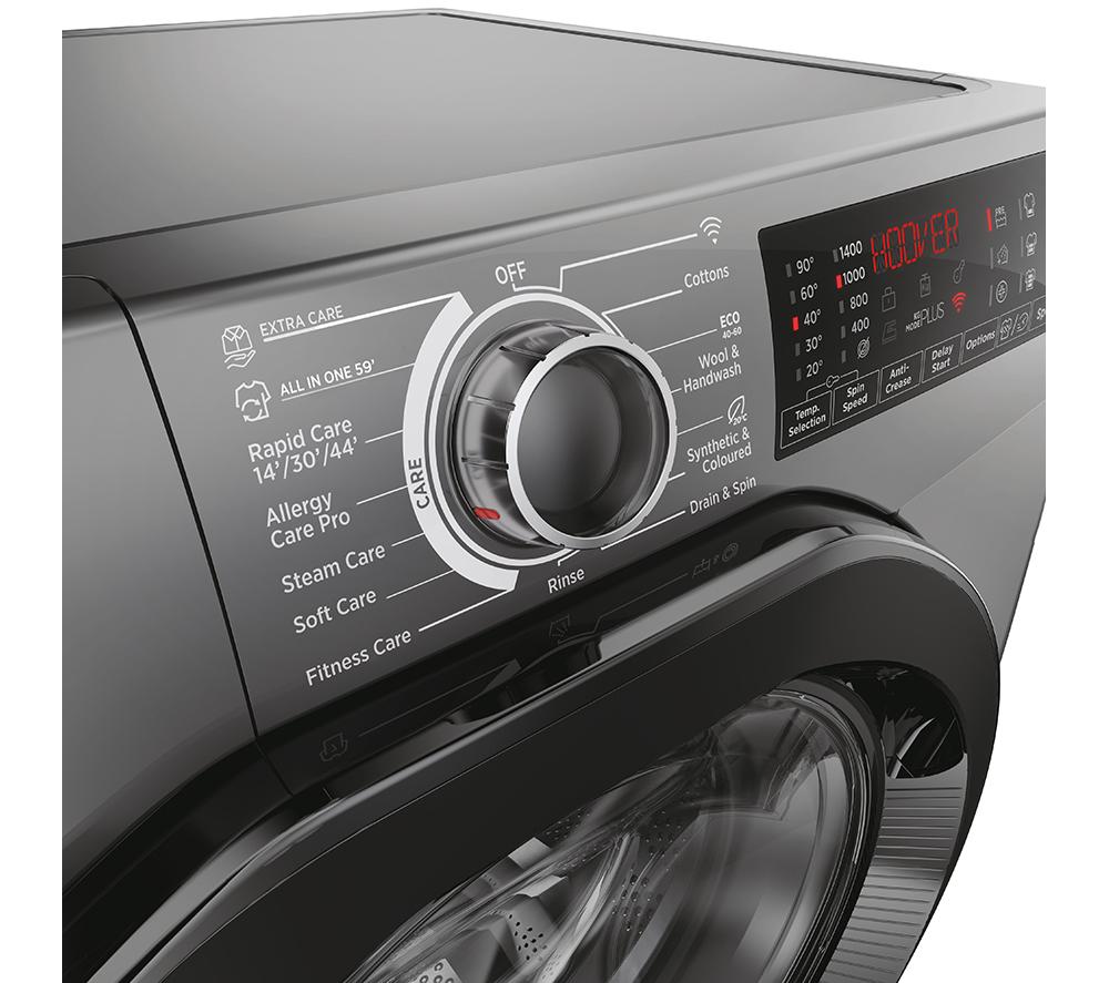 HOOVER H-Wash 350 H3WPS4126TAMBR80 WiFi-enabled 12 kg 1400rpm Washing Machine - Graphite