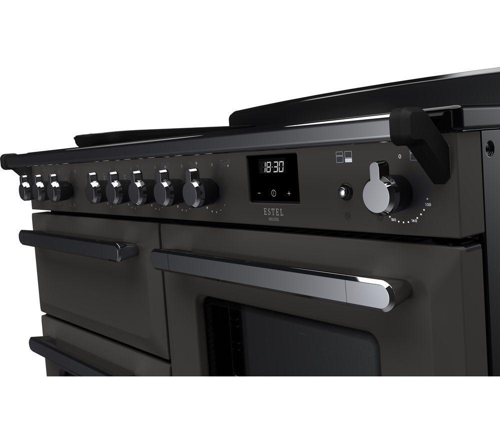 RANGEMASTER Estel Deluxe ESDLO110EIPSLT/CM1 110 cm Electric Induction Range Cooker - Slate & Chrome