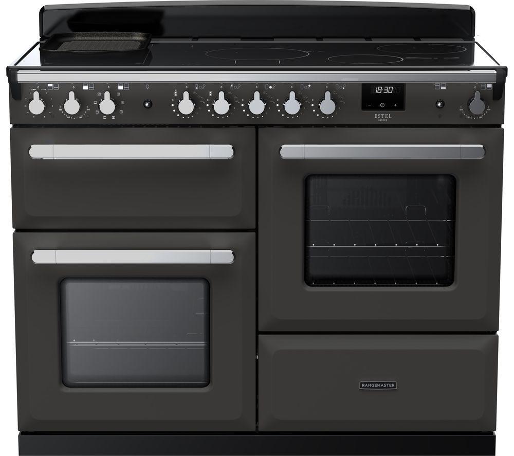 RANGEMASTER Estel Deluxe ESDLO110EIPSLT/CM1 110 cm Electric Induction Range Cooker - Slate & Chrome
