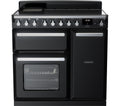 RANGEMASTER Estel Deluxe ESDL90EIPGBL/CM1 90 cm Electric Induction Range Cooker - Black & Chrome