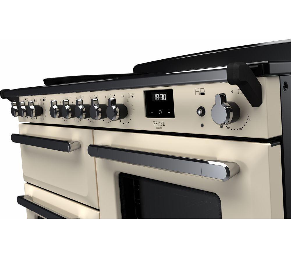 RANGEMASTER Estel Deluxe ESDLO110EIPPCR/CM1 110 cm Electric Induction Range Cooker - Cream & Chrome