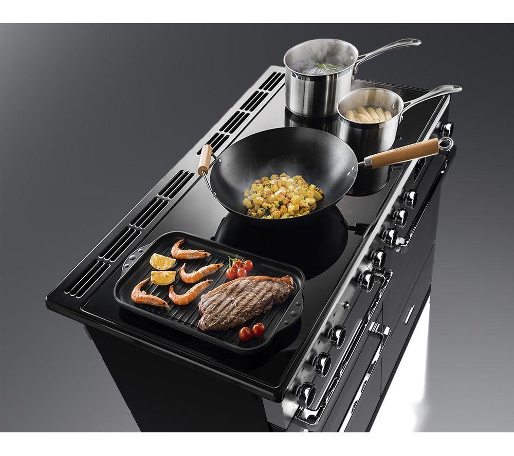 RANGEMASTER Edge Deluxe EDDL110EIGBLK/CM1 110 cm Electric Induction Range Cooker - Black & Chrome