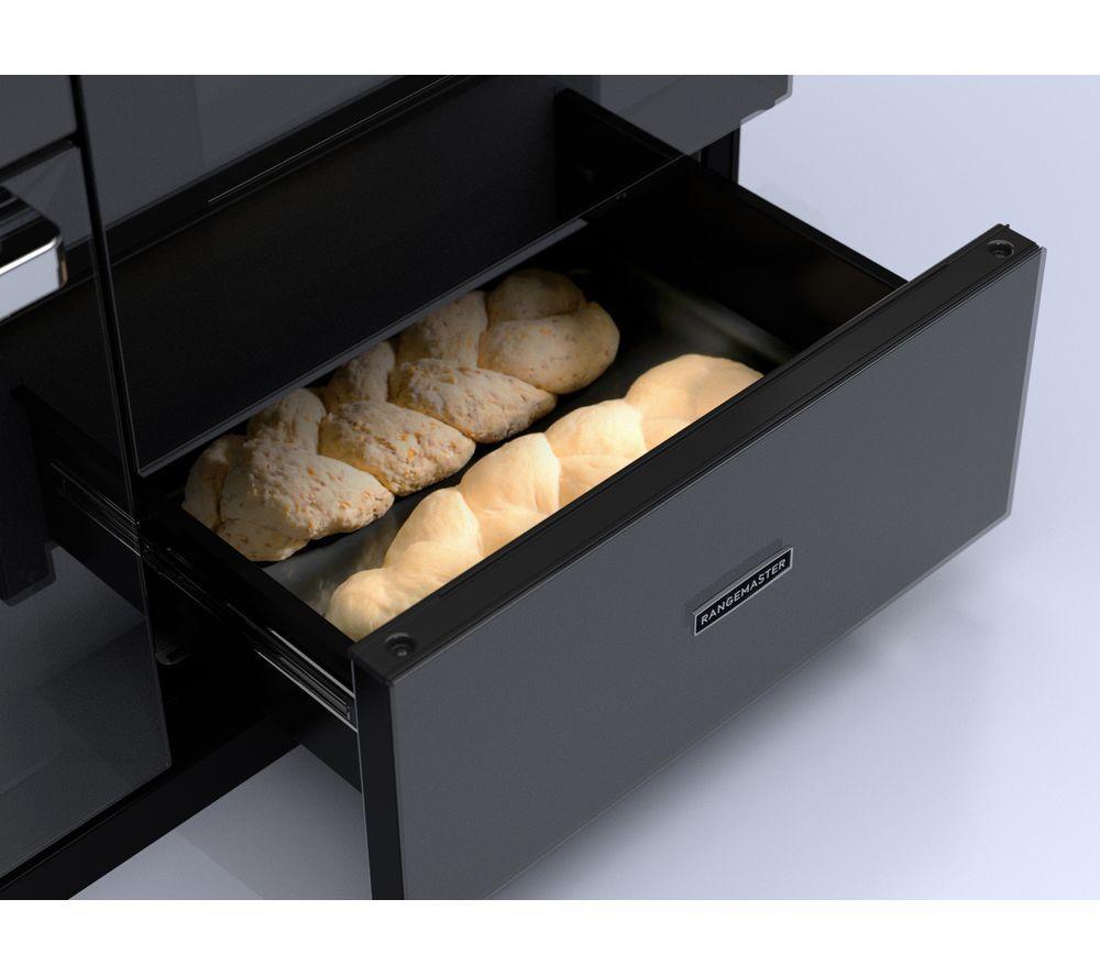 RANGEMASTER Edge Deluxe EDDL110EIGBLK/CM1 110 cm Electric Induction Range Cooker - Black & Chrome