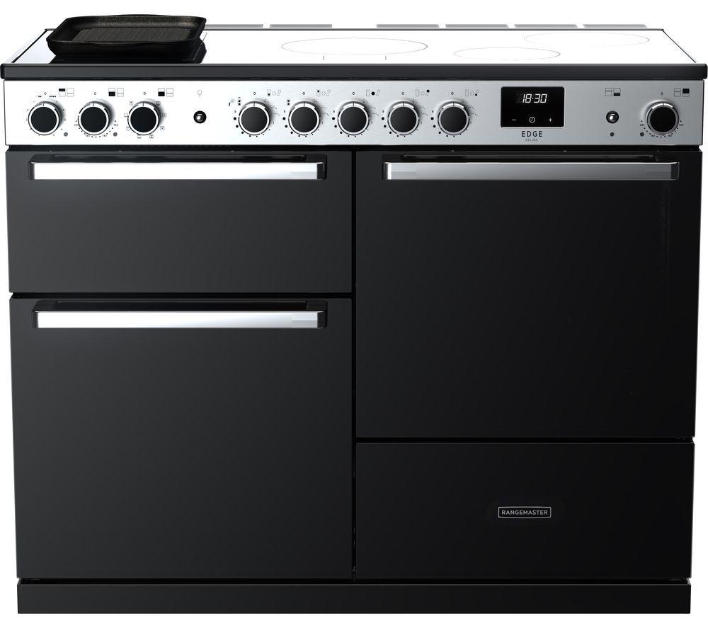 RANGEMASTER Edge Deluxe EDDL100EIGBLK/CM1 100 cm Electric Induction Range Cooker - Black & Chrome