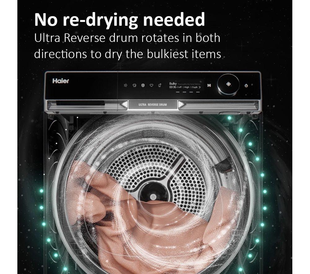 HAIER X Series 11 HD90-A3Q397U1 WiFi-enabled 9 kg Heat Pump Tumble Dryer - White