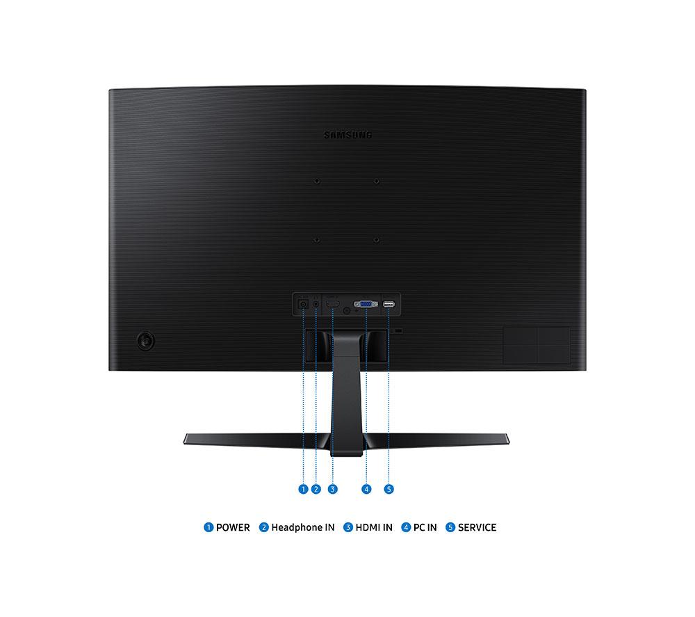 Monitor LCD VA curvo Full HD SAMSUNG LS27D366GAUXXU de 27" - Negro