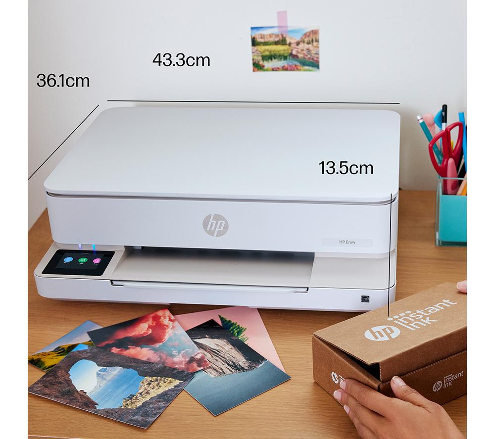 Impresora inalámbrica de inyección de tinta multifunción HP Envy 6120e con fax y 3 meses de tinta instantánea gratuita con HP+