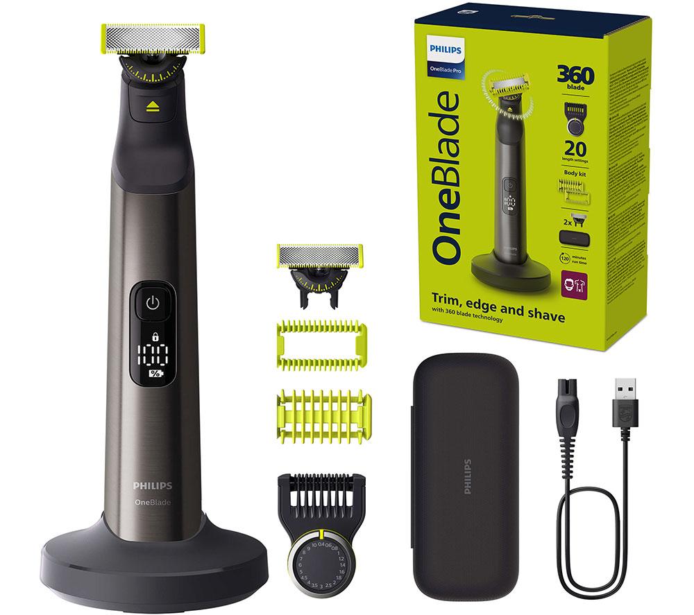 PHILIPS OneBlade Pro 360 QP6652/61 Wet & Dry Foil Shaver - Black