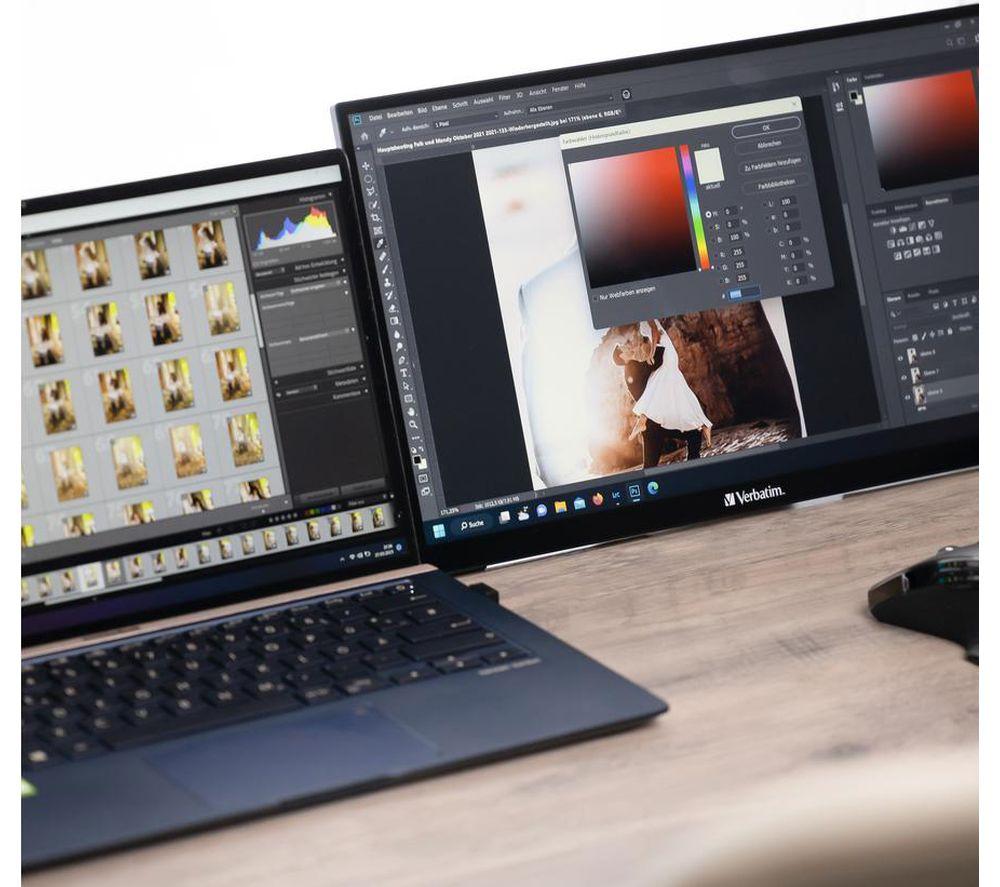 VERBATIM PMT-15 Monitor portátil LED TFT Full HD de 15,6" - Negro