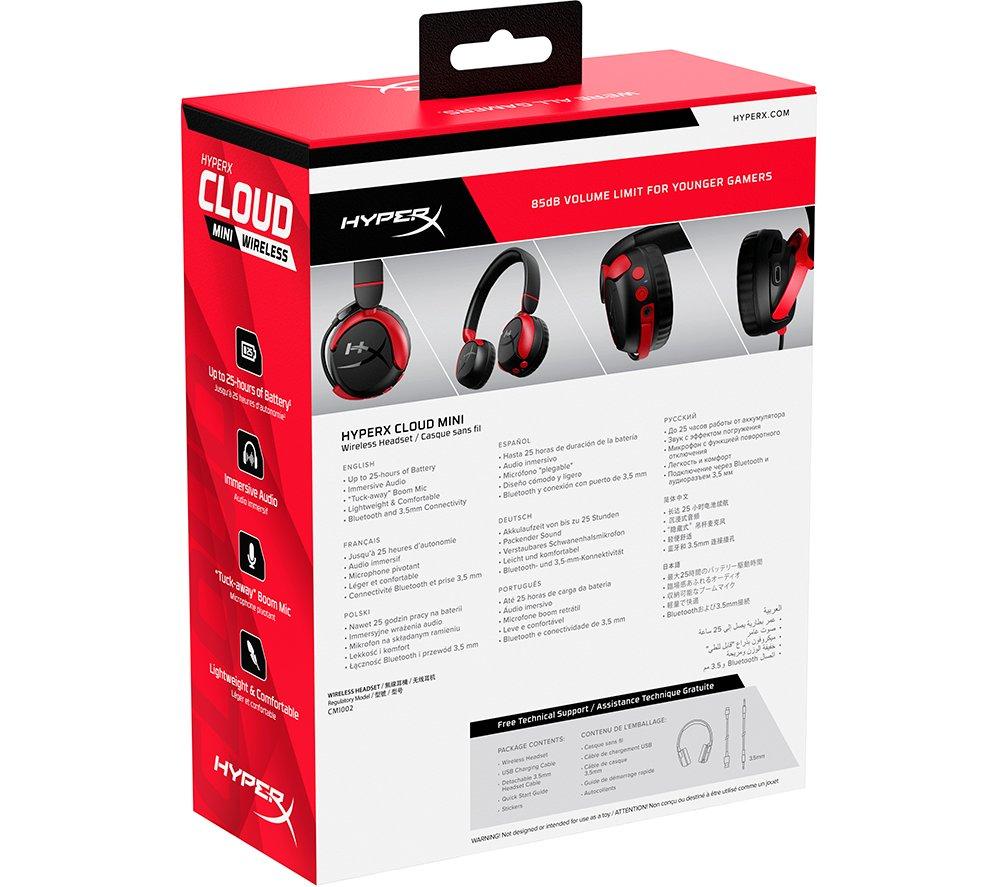 HYPERX Cloud Mini Kinder Wireless-Gaming-Headset – Schwarz