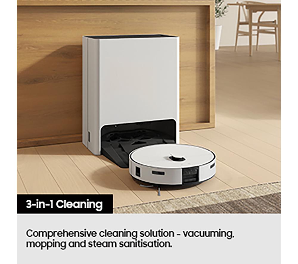 SAMSUNG Bespoke Jet Bot Combo AI+ VR7MD97714G/EU Robot aspirador con limpieza 3 en 1 - Gris satinado