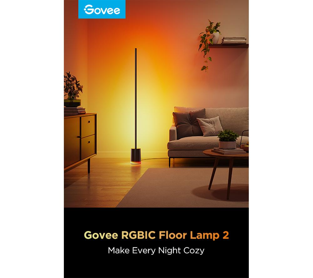 GOVEE RGBICWW Smart Cylinder Floor Lamp - Black