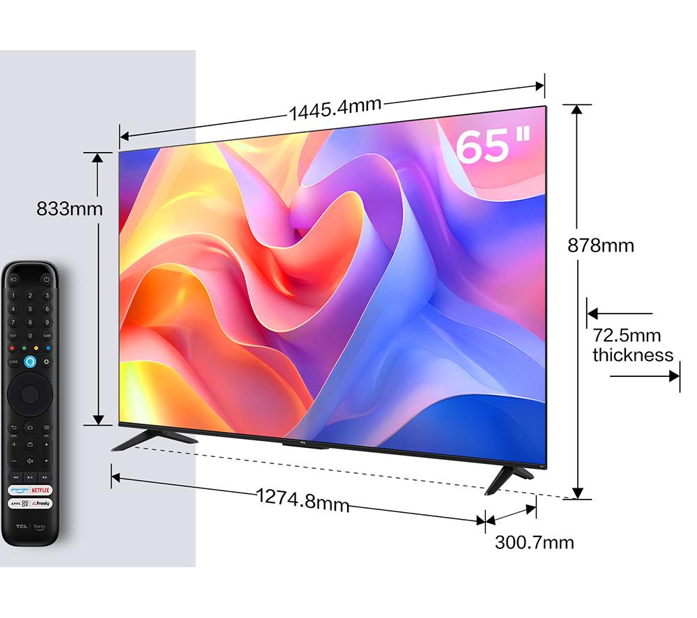 TCL PF650K 65" LED 4K HDR Smart Fire TV with Freely - 65PF650K