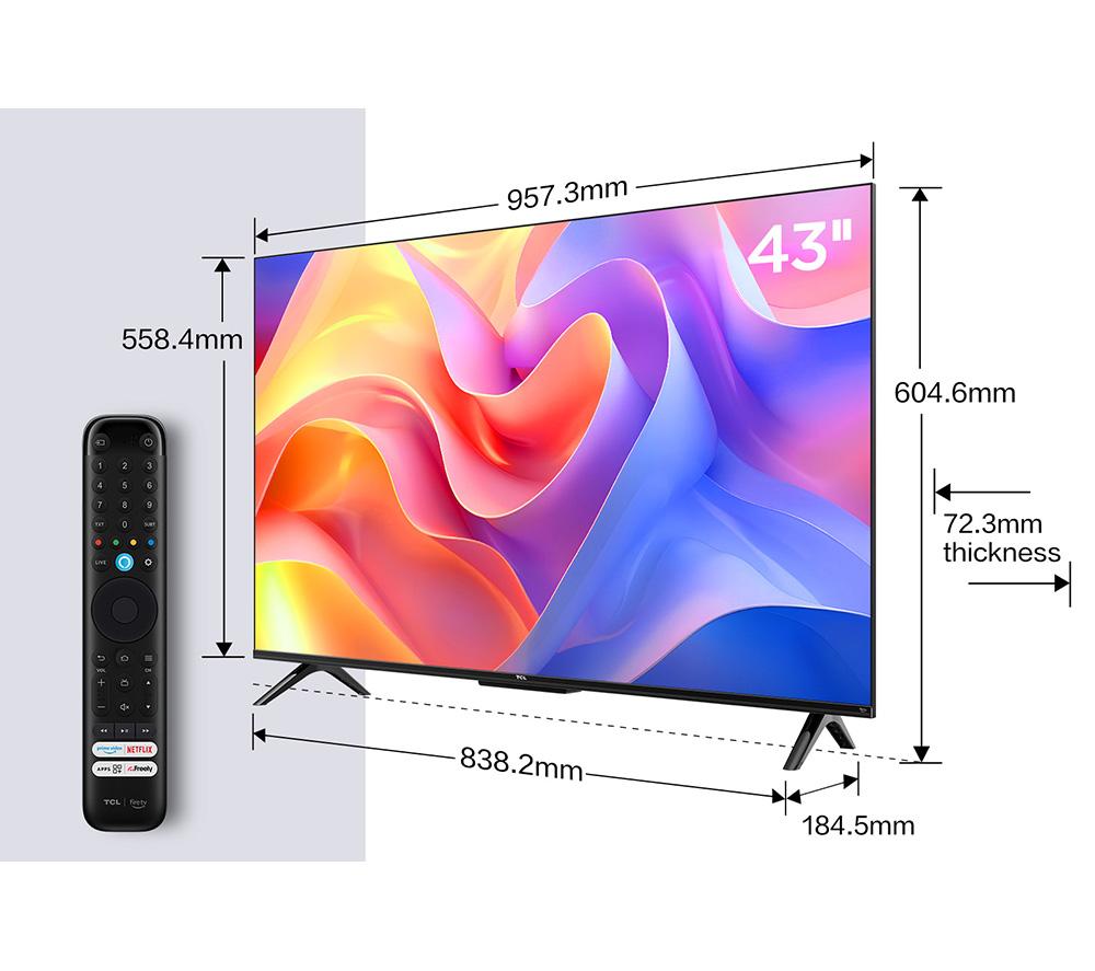 TCL PF650K 43" LED 4K HDR Smart Fire TV with Freely - 43PF650K