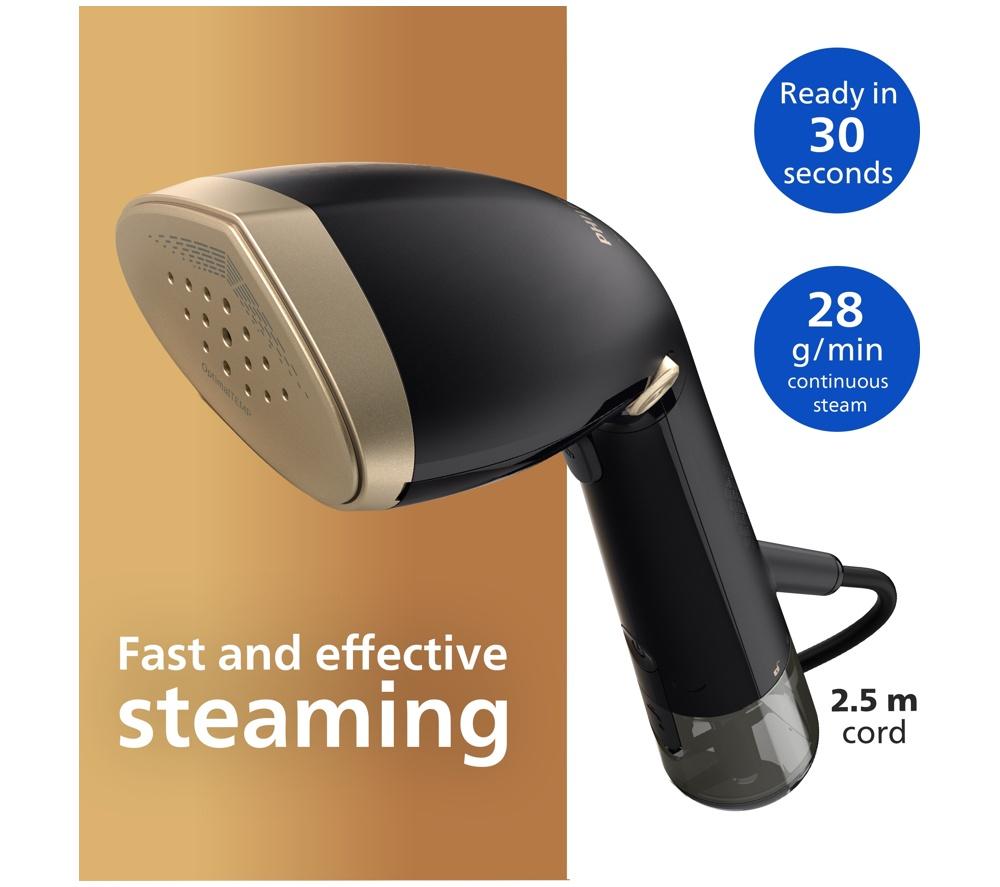 PHILIPS 7000 Series STH7060/86 Clothes Steamer - Black & Gold