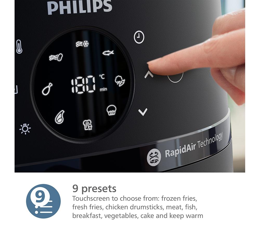Freidora de aire PHILIPS Serie 2000 NA230/09 - Negro