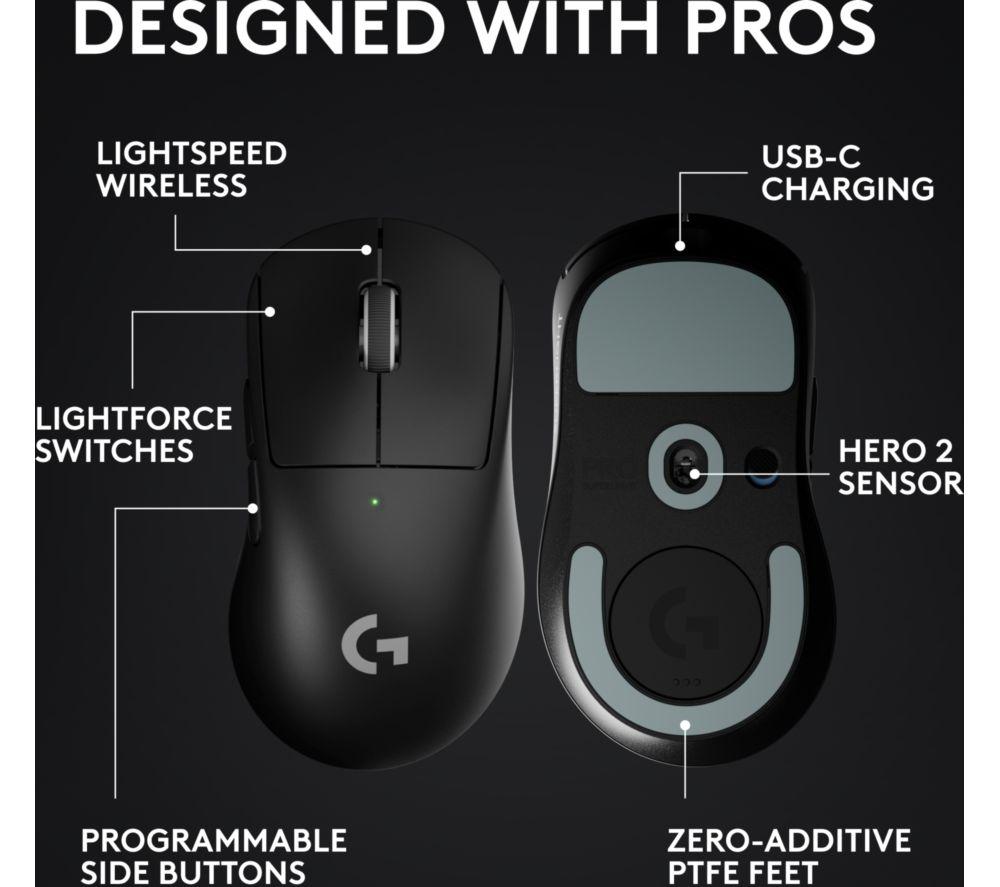 Ratón óptico inalámbrico para gaming LOGITECH Pro X Superlight 2 Dex - Negro