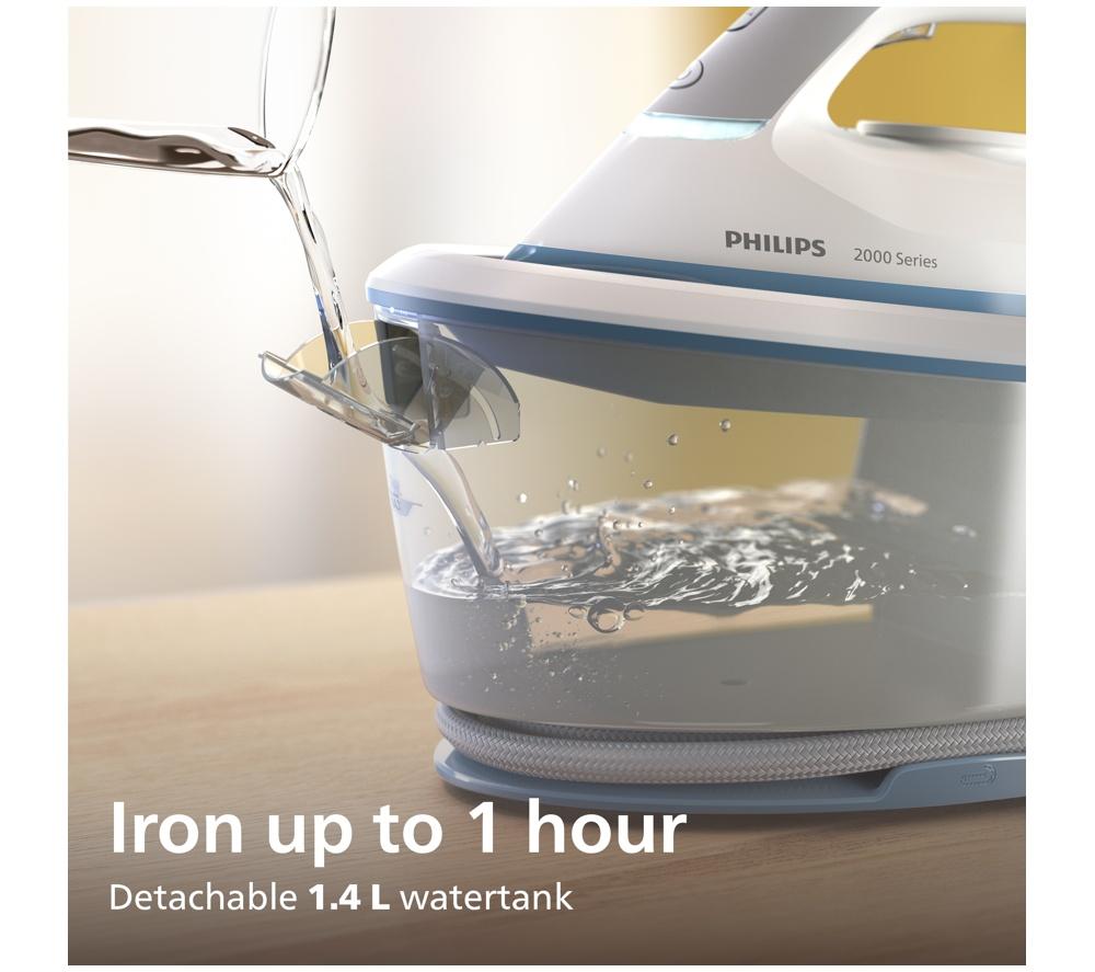 PHILIPS 2000 Series PSG2000/20 Steam Generator Iron - Blue & White
