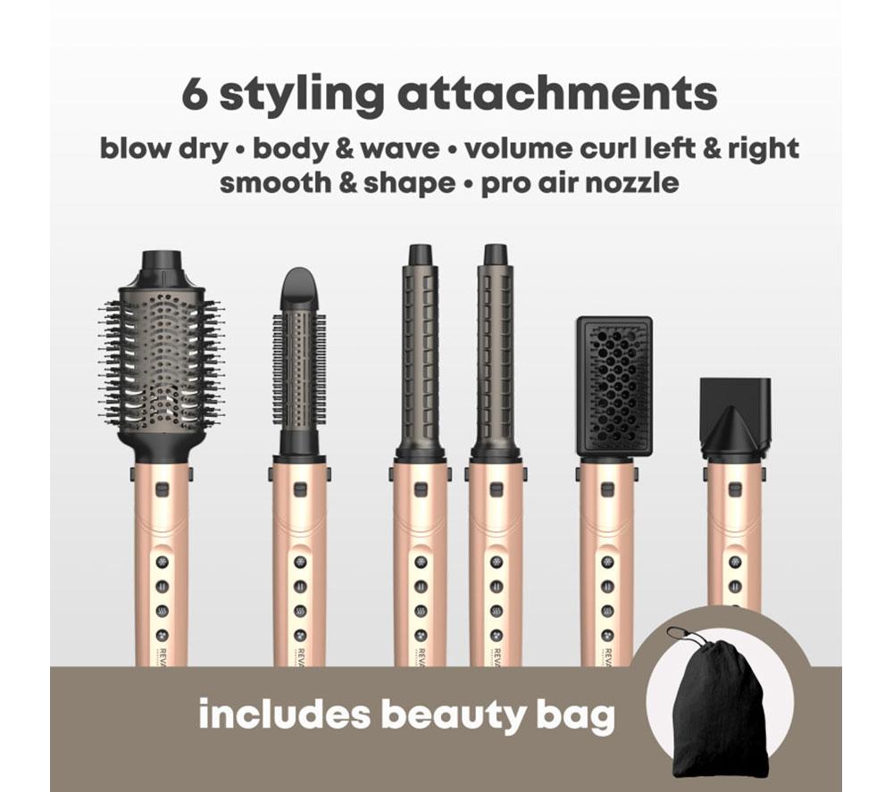REVAMP Dynamic Radiance Pro Blow Dry 7-in-1 Ionic Air Styler - Gold