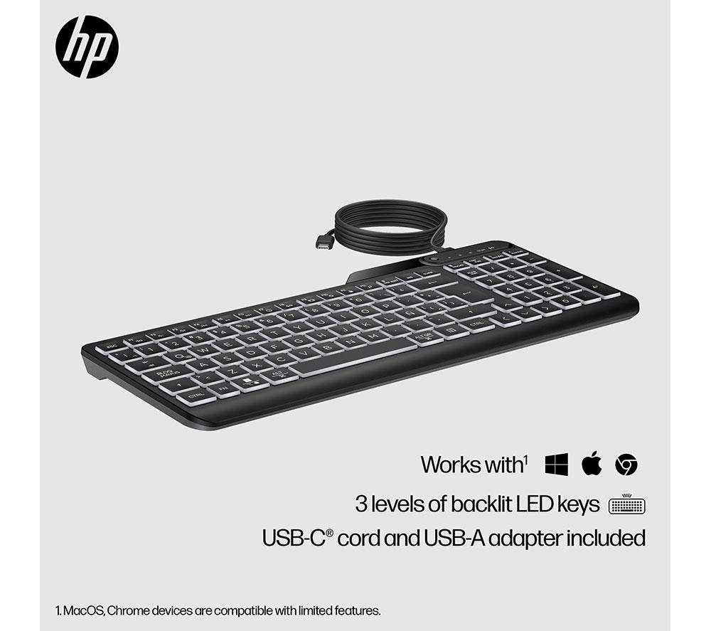 Teclado HP 400 retroiluminado - Negro
