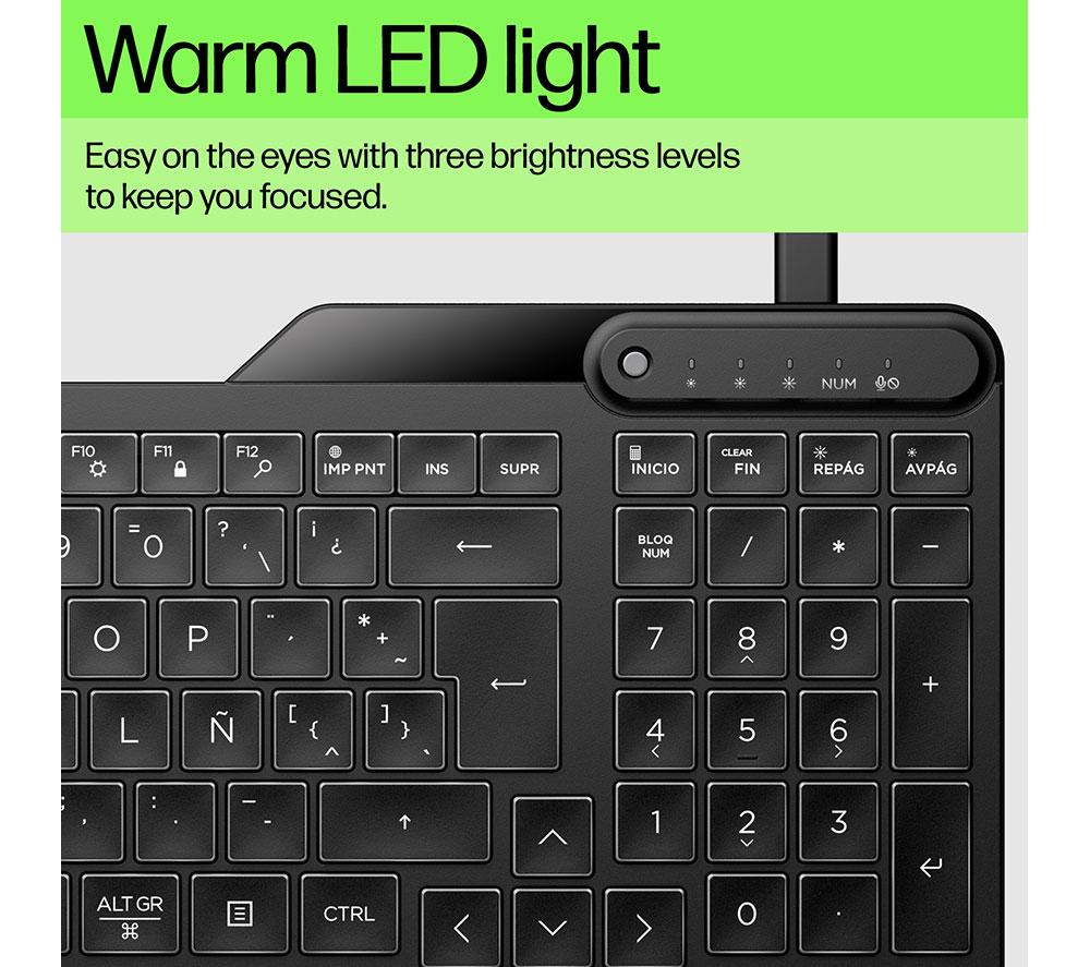 Teclado HP 400 retroiluminado - Negro