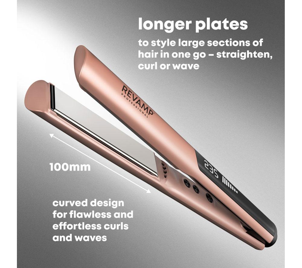 REVAMP Dynamisches Glanz-Glätteisen & Stylingeisen aus Keramik mit Ionentechnologie - Gold