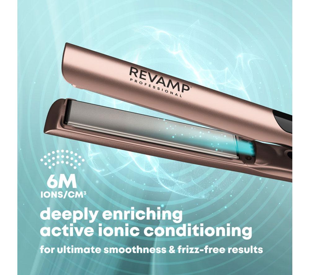 REVAMP Dynamic Radiance Straight & Style Ceramic Ionic Hair Straightener - Gold
