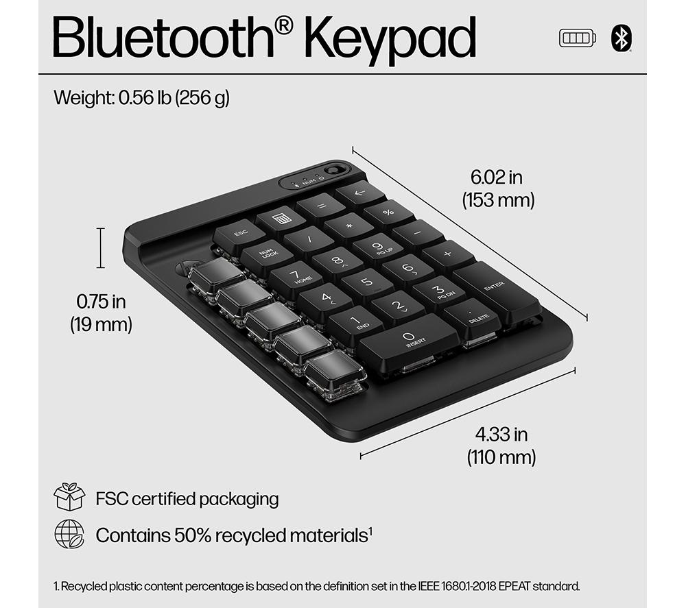 HP 430 Wireless Mechanical Numpad - Black