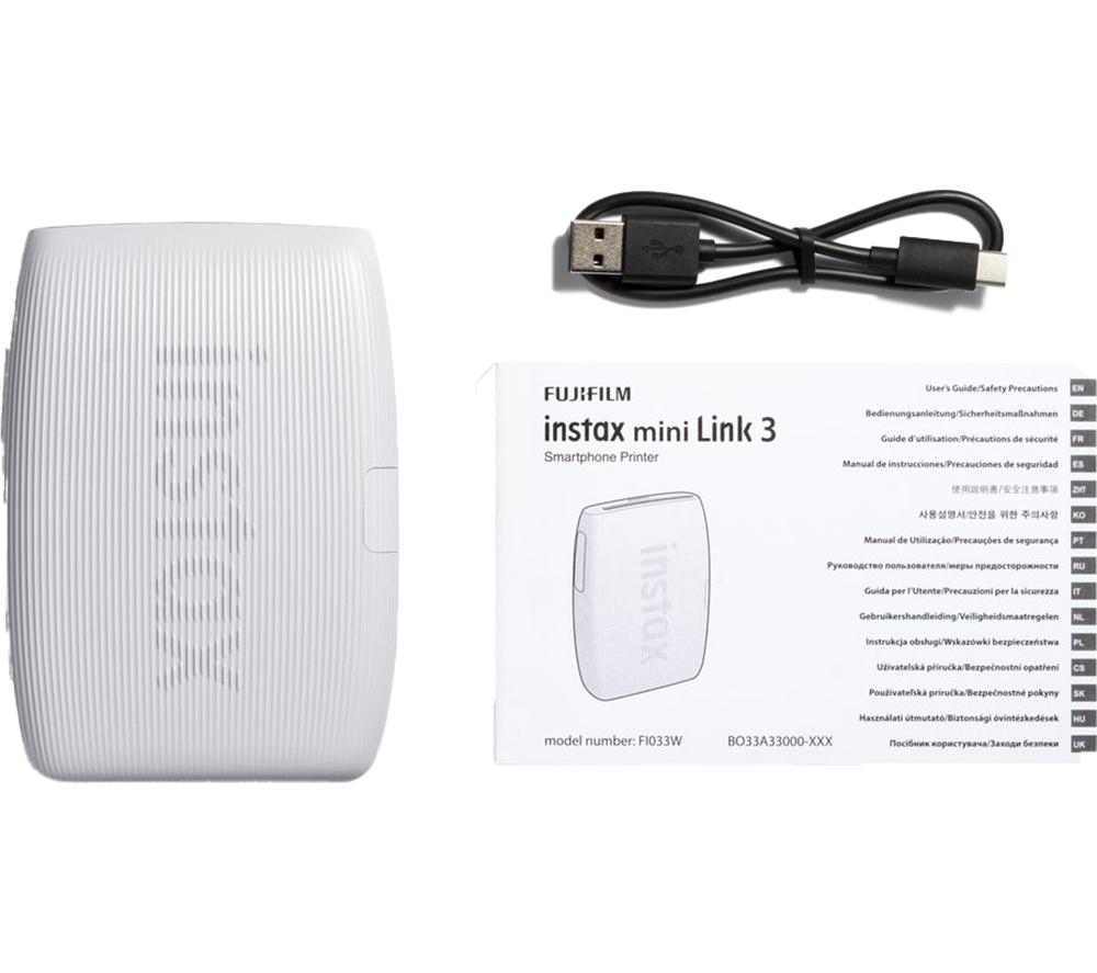 INSTAX Mini Link 3 Wireless Photo Printer - Clay White