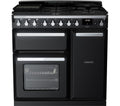 RANGEMASTER ESDL90DFPGBL/CM1 Estel Deluxe 90cm Dual Fuel Range Cooker - Black & Chrome