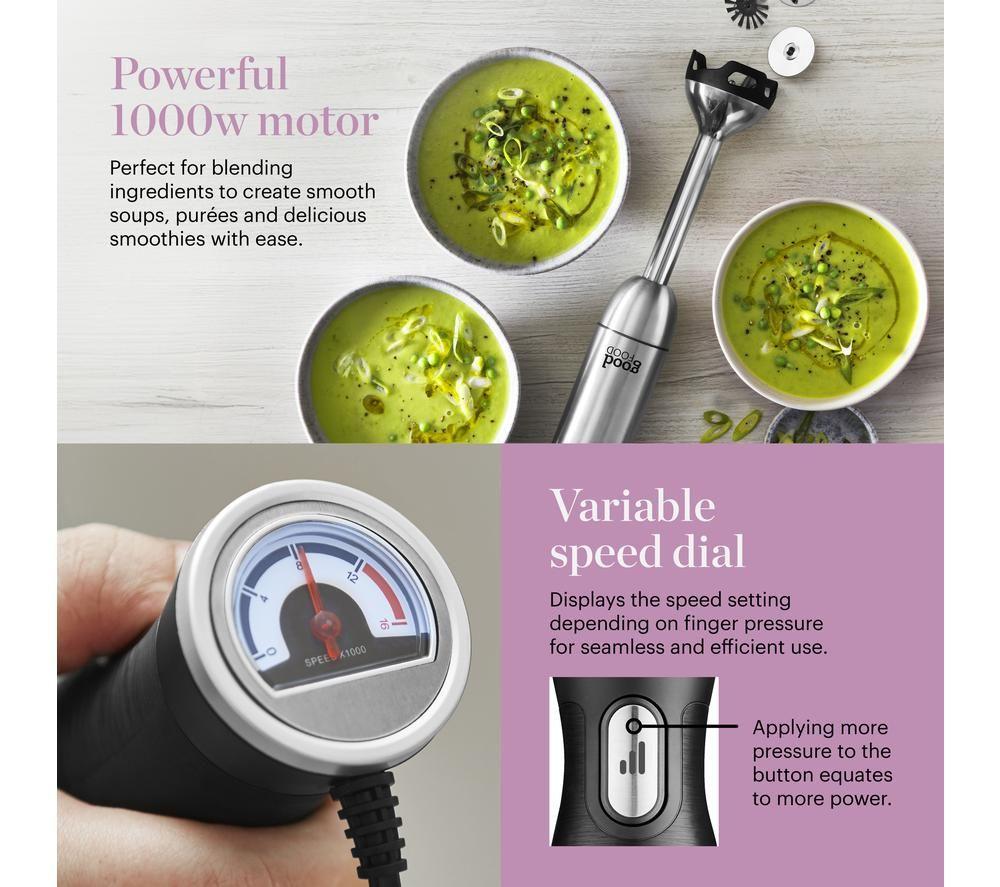 GOOD FOOD GF12012 5-in-1 Digital Hand Blender - Silver