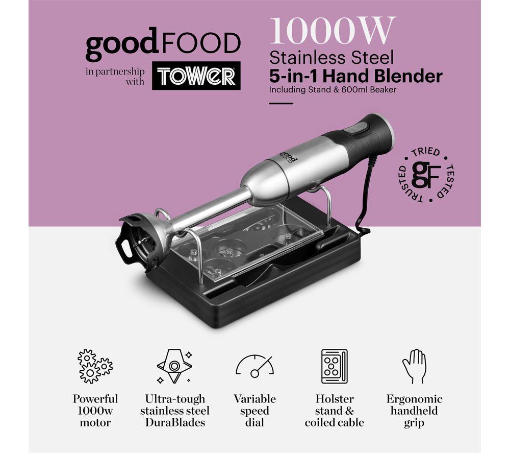 GOOD FOOD GF12012 5-in-1 Digital Hand Blender - Silver