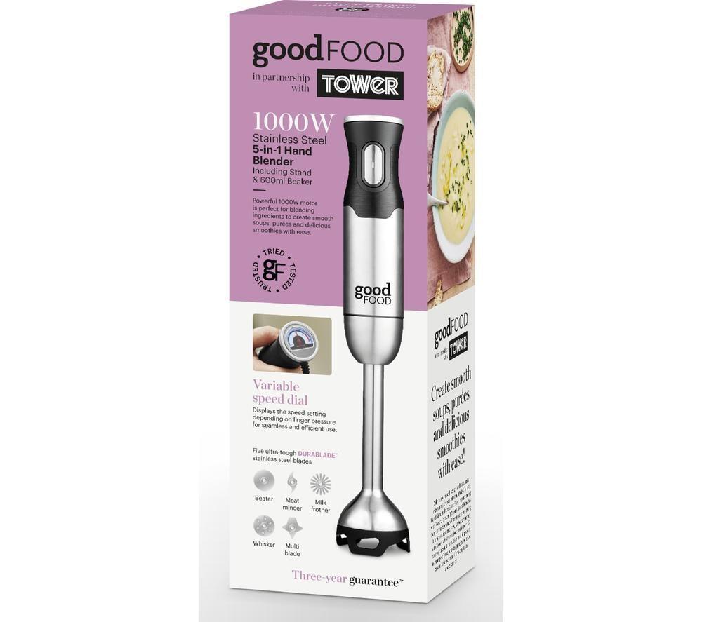 GOOD FOOD GF12012 5-in-1 Digital Hand Blender - Silver