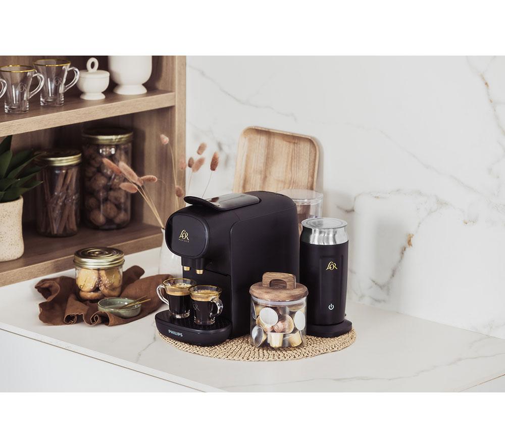 L'OR by Philips Barista Sublime LM9012/65 Kaffeemaschine & 50 Kapseln Set – Schwarz