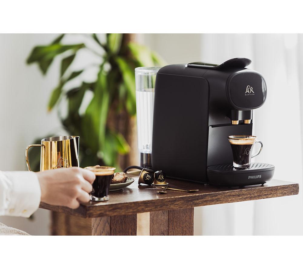 L'OR by Philips Barista Sublime LM9012/65 Kaffeemaschine & 50 Kapseln Set – Schwarz
