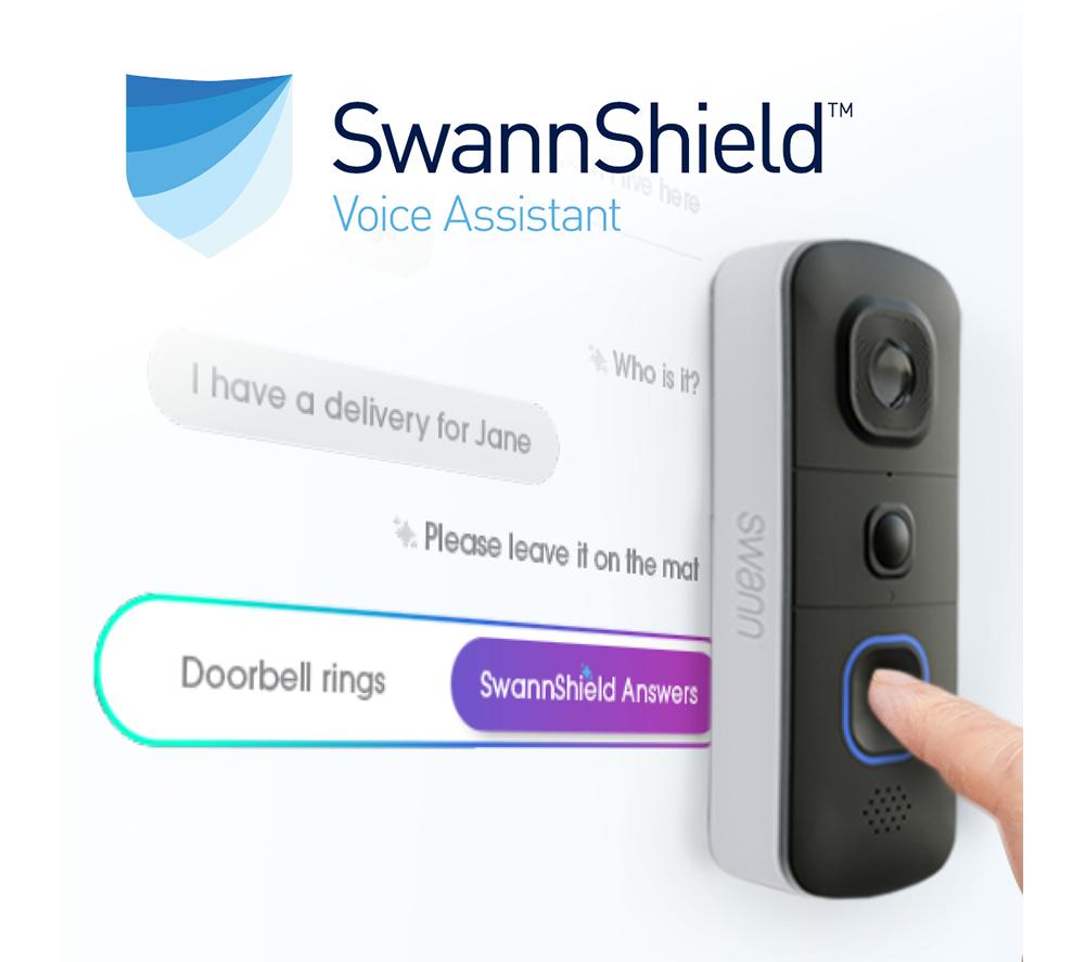 SWANN EVO SWIFI-SEVDBC Full HD WLAN-Videotürklingel & Glocke