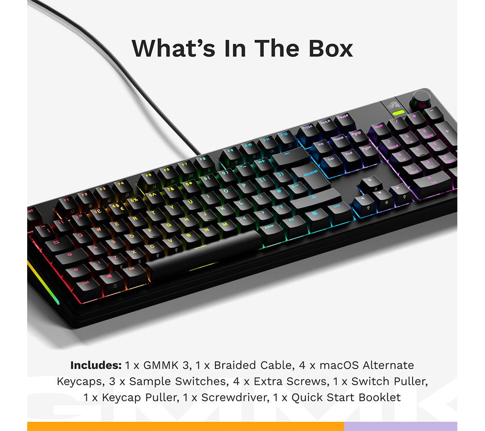 GLORIOUS GMMK 3 Prebuilt Mechanical Gaming Keyboard - Black
