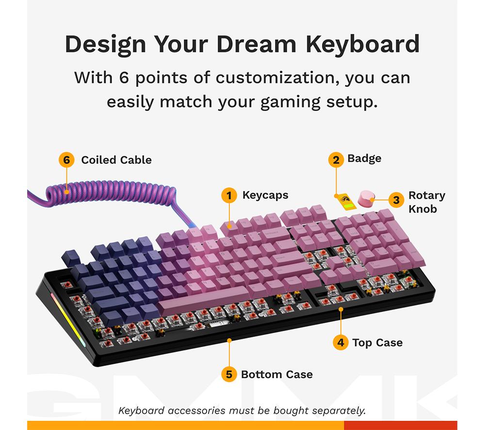 GLORIOUS GMMK 3 Prebuilt Mechanical Gaming Keyboard - Black