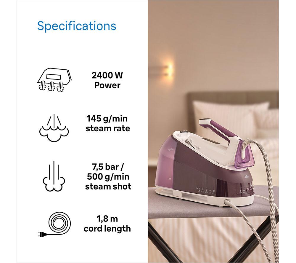 BRAUN CareStyle 5 IS5247VI Steam Generator Iron - White & Violet