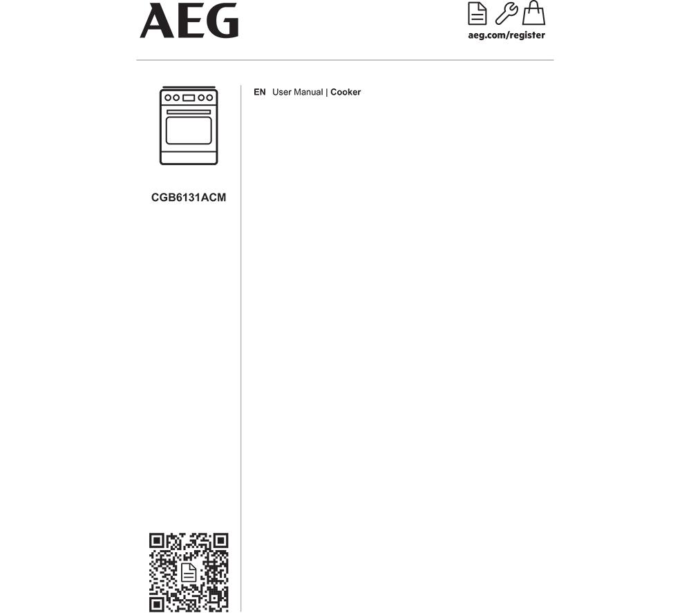 AEG CGB6131ACM 60 cm Gas Cooker - Stainless Steel