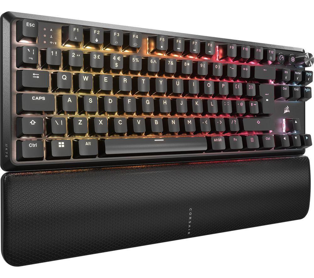 CORSAIR K70 CORE TKL RGB Wireless Mechanical Gaming Keyboard - Black