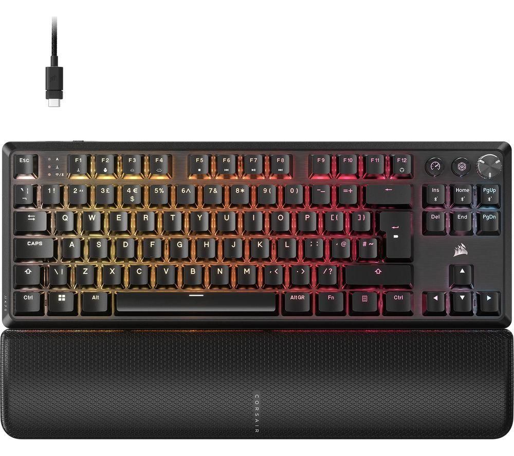 CORSAIR K70 CORE TKL RGB Wireless Mechanical Gaming Keyboard - Black